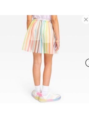 Pride’s tulle rainbow/shimmer skort